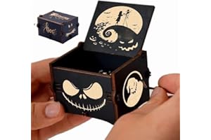 Evelure Christmas Carillon a manovella Carillon in Legno Intagliato Regali Musicali per i Fan (styleB)