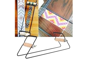 Aeloa Artigianato da Tessitura di Perle, Legno e Acciaio Inox Monili Robusto e Leggero per Tessitura Bracciale Collana Fai da te