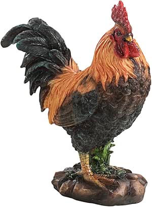 Dehner Dekofigur Hahn, ca. 36 x 31 x 15 cm, Polyresin, bunt Amazon.de