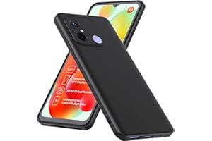 WFTE Funda para Xiaomi Redmi 12C Mate con Protección Carcasa Protectora Antigolpes Ultrafina Suave TPU Silicona Caso Delgada Anti-Choques Case-Negro