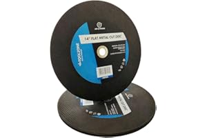 R&C COMPONENTS LTD 14" Chop Saw Metal Cutting Disc 355 x 3mm Blade 25.4mm Centre Bore Flat (5 PACK)