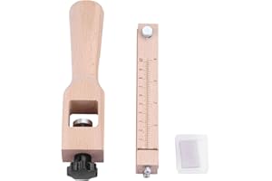 KIKYO Herramienta de corte de cuero, herramienta de corte de correa de tira de cuero ajustable de madera cortador de herramientas de manualidades para manualidades