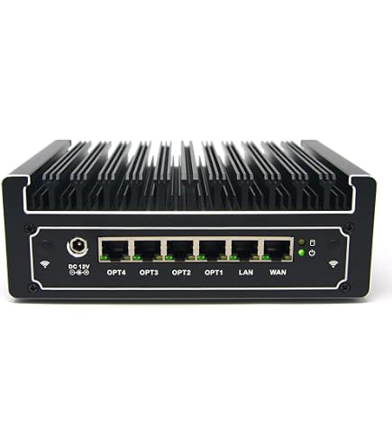 HUNSN RM02 Firewall Micro Appliance – Intel Core I5 8260U/8265U, 6x Intel I211/I210 LAN, 32GB RAM, 512GB SSD | Für PfSense, OPNsense, Untangle