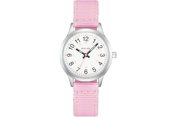 CIVO Barnklocka, flicka, silikonarmband, enkel, analog klocka, barn, pojke, vattentät, rund, inlärningsklocka, utomhus, sport, lysande, kvartsklocka, flickor, presenter, 7–14 år