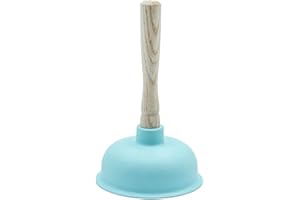 Lapap | Sturalavandino con Termogomma Colorata da 15cm di Diametro Ø Manico in Legno da 26cm per Uso Domestico o Professionale Lo Sturalavandini è 100% Made in Italy Colore Azzurro