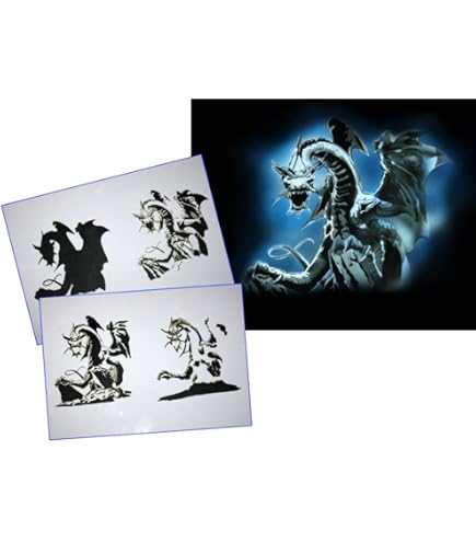 AS-312 Schädel Airbrush Schablone Größe M - Step By Step Vorlage Für Anfänger & Profis