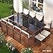 Produktbild Polyrattan Gartenmöbelset Camouflage 13tlg Braun Poly Rattan Sitzgarnitur Gartenmöbel Garten-Garnitur Gartenset Sitzgruppe Lounge Essgruppe Tisch Sessel Stühle