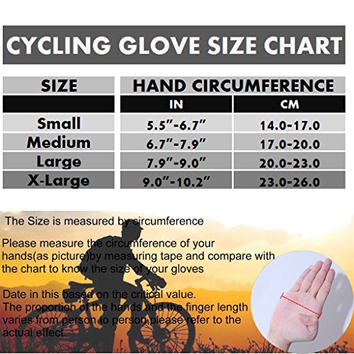 SEEU Damen Herren Fahrradhandschuhe, Radsport Handschuhe mit Geleinlage und voller Dämpfung, 3 Farben, Gr. XS bis XL - 7