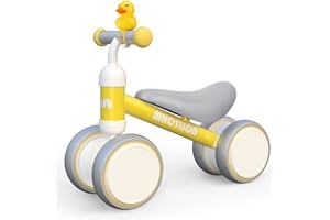MHCYLION Bicicleta sin Pedales para niños a Partir de 1 año de Equilibrio, Juguetes Bebes 1 Año, Bici Bebe con 4 Ruedas para bebés de 10 a 24 Meses, Pimera Bicicleta para Niños y Niñas como Regalo