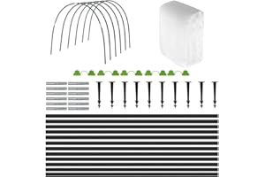 HIQE-FL 12Pcs Pflanztunnel Bögen,3X6M,Gewächshausreifen Fiberglas,Tunnelbogen für Hochbeet,Gewächshausreifen,Gartentunnel Reifen,Folientunnel Bögen,Gewächshaus Tunnel,Gewächshaus Hoops