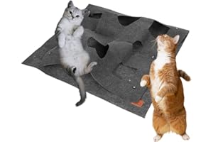 Delaman Spielmatte für Katzen – Spielmatte, interaktive Trainingsmatte, Dunkelgrau