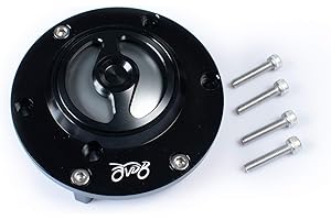 AVDB Trappe à Essence 1/4 Tour ouverture rapide compatible pour DAYTONA/SPEED FOUR/STREET TRIPLE/SPRINT/TT 600 / TIGER 885 900 1200 (TITANE)