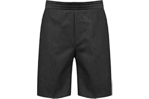 L S U Boys Extra Generous Waist School Shorts Pull Up Sturdy Fit All Around Elasticated Summer School Shorts