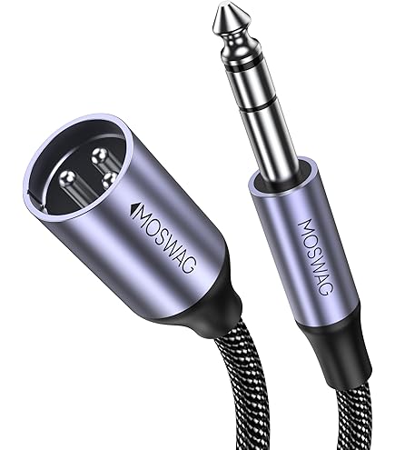 Geekria XLR To 1/4 Inch TRS Adapter - 2 Pack Microphone Cable Converters Compatible With Shure SM57, SM7B, MV7