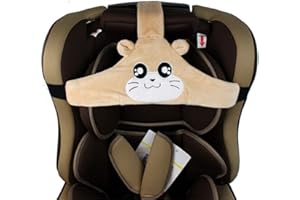 Feelairy Baby Autositz Kopfband, Kindersitz Befestigung Kopfband Einstellbare Baby Kopfstützgurt Kopfstützhalter Sicherheitssitz Befestigungsgurt für Kinder Baby (Braun)
