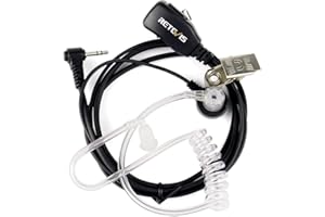 Retevis EAM101 RT45 Talkie Walkie Écouteurs, 1 Pin 2,5mm, Casque Oreillette Compatible avec RT45 Motorola TLKR T92 H2O/T80 Extreme T80ex T62 T82/T82 Extreme T82ex T81 Hunter Talkies Walkies (1 Pcs)