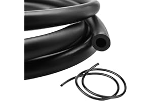 JADESHAY Wąż paliwa do motocykla, wąż paliwowy 8 mm / 5 mm, 1 m, czarny