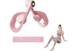 YELKOEYN Beckenboden Trainingsgerät für Frauen - Anti-Rutsch & 360° Rotation Beckenboden Übungsgerät, Oberschenkeltrainer Set mit Widerstandsgummi, Beckenbodentrainer, Sportgeräte Zuhause für Beinstärkung