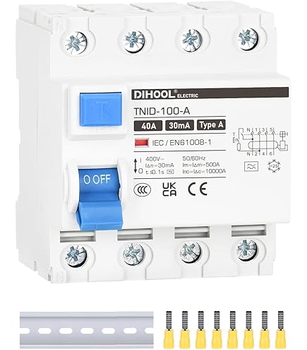 ABB F204 B-25/0.03 FI-veiligheidsschakelaar type B – RCD 4-polig 25 A 30 mA 10 kA 10 kA allstroomgevoelig 4TE voor PV & frequentieomvormer 2CSF204568R1250