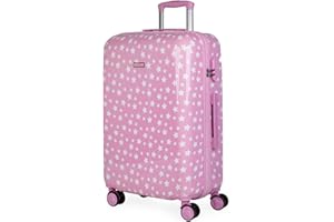 ITACA – Neceser de policarbonato para Mujeres y niños. Neceser de Viaje de Calidad rígida con asa Superior y Correa para el Hombro Ajustable. Marca Elegante, Rosa, 65 cm, Niño