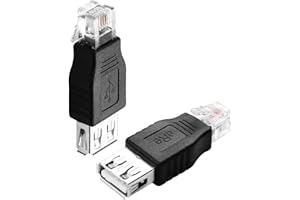 QIANRENON RJ11 konwerter linii telefonicznej 6P4C męski na USB A żeński interfejs telefonu, złącze testowe, do komunikacji telefonicznej, faksu, modemu