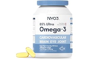 NYO3 85 % d'huile de poisson Distillation moléculaire 60 gels softgels alimentaires intégrés avec oméga-3 EPA et DHA da Olio di Pesce