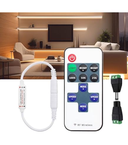 LitaElek Monochrome LED Bande Contrôleur DC 5V-24V Mini Contrôleur LED