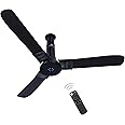 atomberg Studio+ 1200mm BLDC Ceiling Fan with Remote Control | BEE 5 star Rated Energy Efficient Ceiling Fan | High Air Delivery with LED Indicators | 3 Year Warranty (Onyx Black)