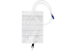 E&E MEDICAL SUPPLIES LTD. 10pcs Box of Nine Luck Urine Drainage Bag - 2000ml Urinary Night Bag - Urine Bag Sterile Drainage Bag -Lever Tap