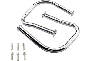 AIRCMT 1 Pair Rear Highway Bars Saddlebag Crash Bars Engine Guards for Indian Chief Vintage Chieftain 2014-2021 Roadmaster 2015-2021 Dark Horse Springfield 2016-2021 Challenger 2020 (Chrome)