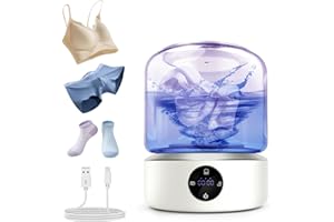 LUODIRGB Portable Underwear Washing Machine | 1.3L Rechargeable Mini Washer with UV Light | Deep Clean for Underwear, Socks, Small Clothes | for Home, Apartment, Dorm, RV, Travel & Hotel