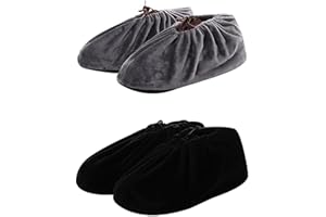 BESMRPG 2 paar Schuhüberzieher，Rutschfeste überschuhe,Innenbereich Schuhüberzüge,Schuhüberzieher Wasserdicht,Schuhüberzug Mehrweg,Schuh überzieher,überziehschuhe(36-44 Meter Grau & Schwarz)