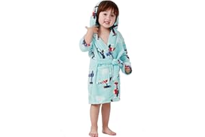 Taigood Albornoz niños niñas con Capucha Batas niño Suave Pijamas Ropa de Dormir niños