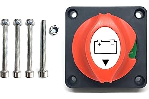 IRYNA Coupe Circuit de Batterie de Voiture 12V/24V/48V Master Isolateur Interrupteur de Batterie,Coupure Commutateur de Déconnexion de Batterie,Cut Off Kill Switch pour Marine Bateau RV Véhicules