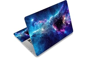 TOLULU Laptop Skin Sticker Decal Cover, 11.6”12" 13" 13.3" 14" 15" 15.4" 15.6" Laptop Netbook Skin Sticker Cover Art Notebook Protector (2 Wrist Pad Included), Removable Reusable, Easy to Apply, Galaxy Space