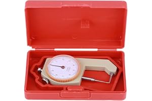 SOCOBETA Tester di spessore 0-10 mm testa conica misuratore di spessore portatile ad alta precisione testa piatta spessore calibro per pelle per carta (punta curva)