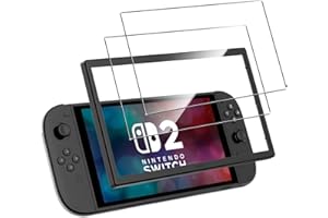 Natbok 2 Pezzi Vetro Temperato Pellicola per Nintendo Switch 2 7.9",Strumento di Installazione Incluso,Senza Bolle Anti-Impronte Pellicola Protettiva Protezione per Nintendo Switch 2 2025
