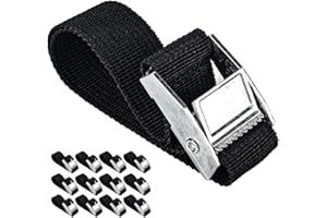 MIAOKE 12PCS Sangle D'Arrimage, Sangle de Ttension avec Serrure à Pince, Sangles d'arrimage pour la Fixation au Porte-vélos, Longueur 40 cm