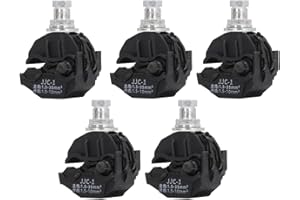 JEFFERGARDEN Conector Perforador de Aislamiento sin Pelar, Divisor de Cable Estañado para Energía Industrial, Abrazadera de 1KV, Iluminación de Jardín, PVC, Cobre, Juego de 5 (JJC-1)
