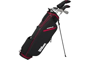 Wilson Profile Medio Conjunto Hombre STL Juego Completo, Rojo/Negro/Plata, Estándar