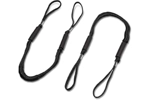 JRANTER Bungee Dock Line Mooring Rope for Boat 3.5 ft Black 2 Pack