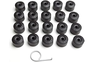 ATOTOP Volkswagen - Tapas para válvulas de neumáticos SW17 (16 unidades, 1 herramienta de extracción), color negro