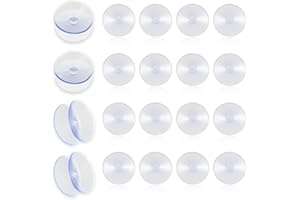 SUWIWKKOA Double Sided Suction Cups Suction Cups Clear Suction Cups Glass Table Suckers Table Glass Suckers Clear Suction Cup for Glass Plastic Suction Suction Cups Without Hooks for Home(20 Pack)