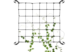 GOLRISEN Net Plant Support Elastic for 4 * 4 Ft and More Sizes Netting Grow Tent for Hydroponic Grow Tent (Black)