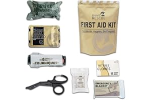 RHINO RESCUE Paquets de trauma tactique, Arrêter le saignement, Recharge IFAK avec pansements (1 set de 7 pièces)