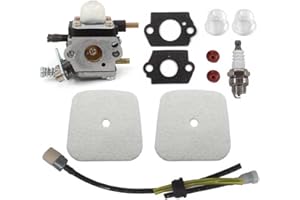 AISEN C1U-K54A VERGASER MIT LUFTFILTER ZÜNDKERZE FÜR 2 TAKT MANTIS 7222 722E 7222M 7225 7234 7240 7920 7924 TILLER/CULTIVATOR ERSETZT 12520013124 12520013122 12520013123