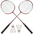 ECVV Badminton Set 2 Player - Badminton Rackets with Shuttlecocks and 1 Carrying Bag | Badminton Backyard Games for Outdoor | Garden | Beach | Family Fun Game |