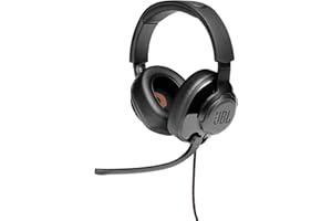 JBL Quantum 300 – Casque gaming filaire avec son Signature Quantum JBL et Quantum SURROUND – Micro avec réduction de bruit ambiant – Compatible avec plusieurs plateformes – Couleur : Noir