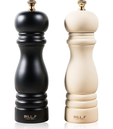 LARS NYSM Houten Zout- en Pepermolen Set - Handmatige Zout en Peper Molens met Verstelbaar Keramisch Mechanisme - Elegante Beukenhouten Molen voor Keuken of Tafel (Red/Green