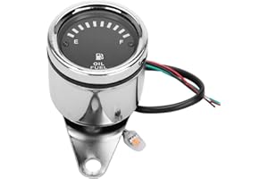 OUTBIT DC 12V Universel Moto Voiture LED Affichage Jauge De Carburant Électrique Jauge De Compteur D'huile Électronique, Aluminium